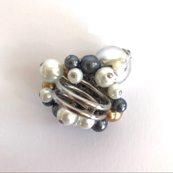 NWOT Dolce & Gabanna D&G Jewels Cocktail Ring Silver White Baubles Model #DJ0745 - Picture 6 of 9